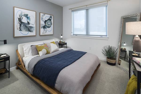 bedroom at Alexan Diagonal Crossing Apartments