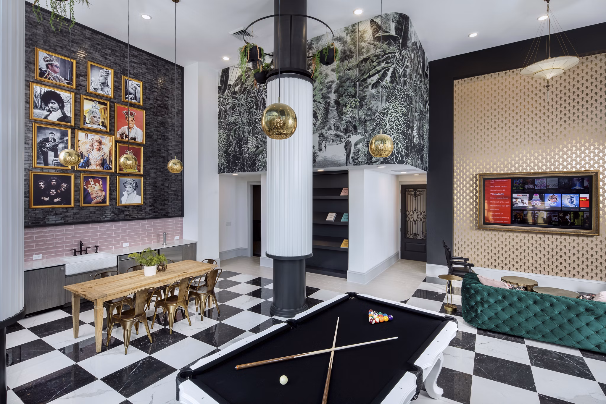 game room at Broadstone Queen City Apartments