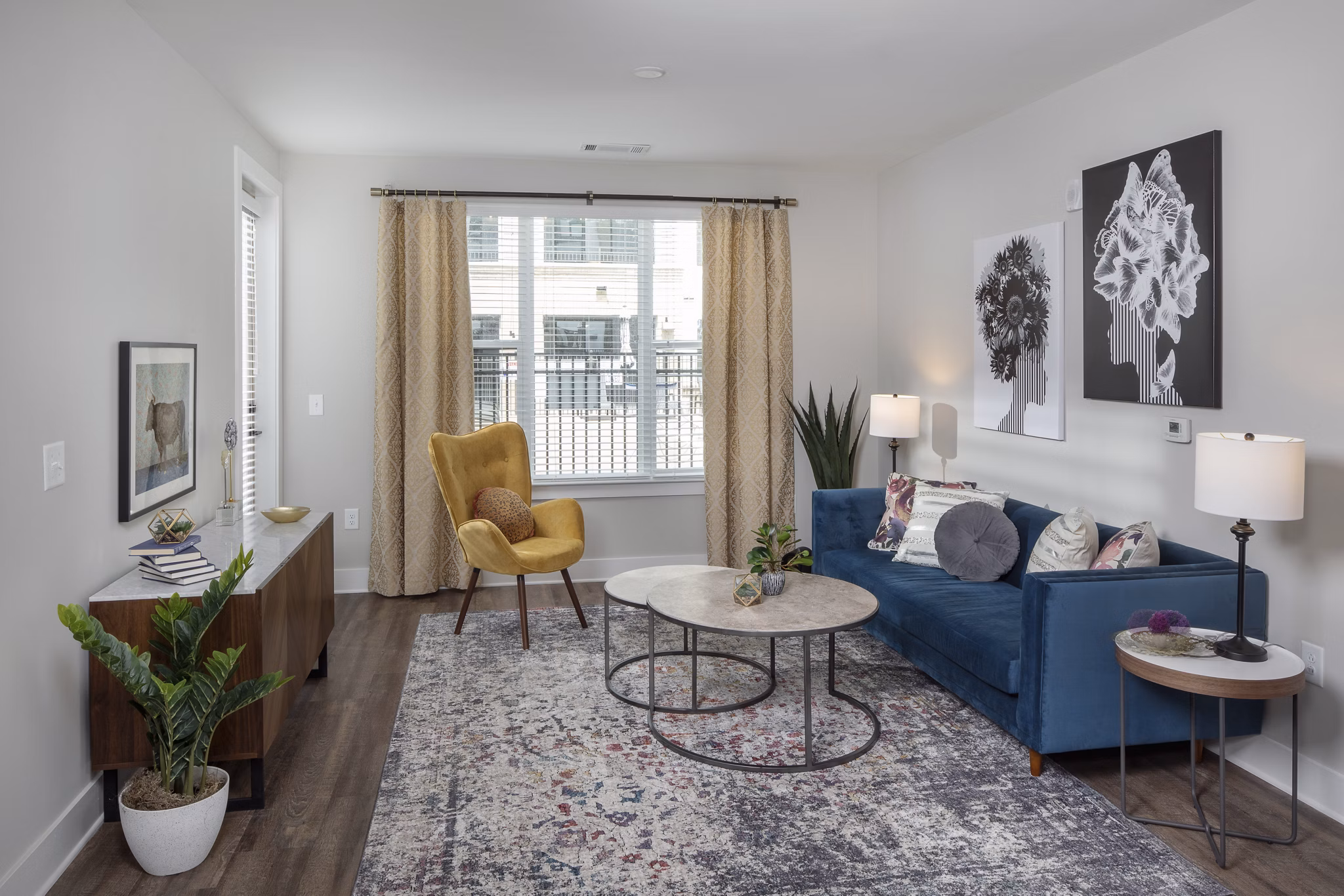 living room at Broadstone Queen City Apartments