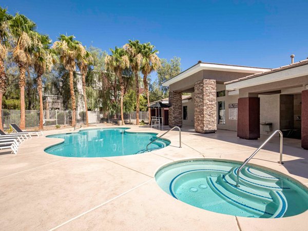 pool area at Luminous Apartments