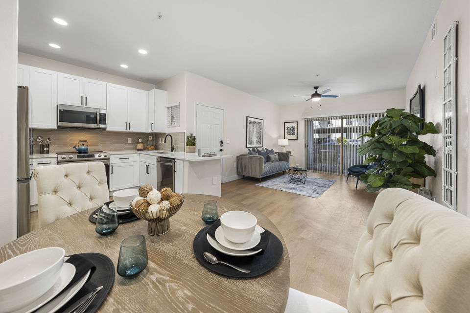 living room at Haven at Arrowhead Apartments
