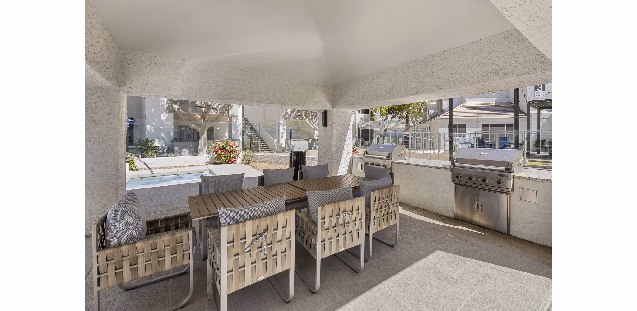 grill area at Haven at Arrowhead Apartments