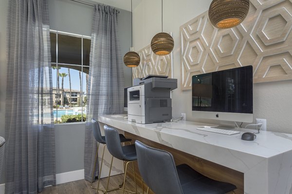 business center at Waterstone at Moorpark Apartments