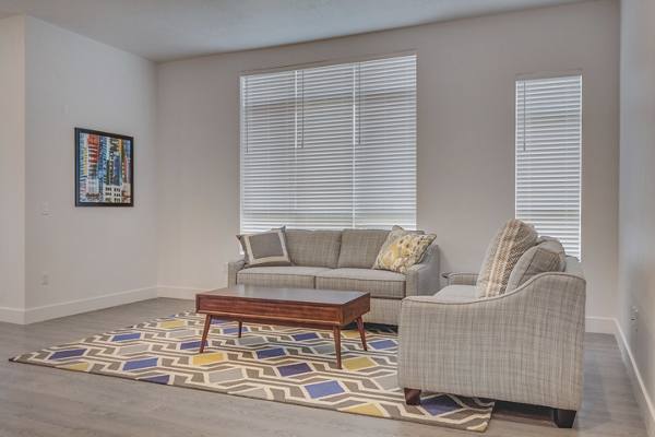 Living room at The Pointe Apartments