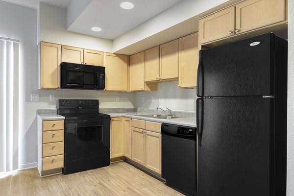 kitchen at Greens at Van de Water Apartments