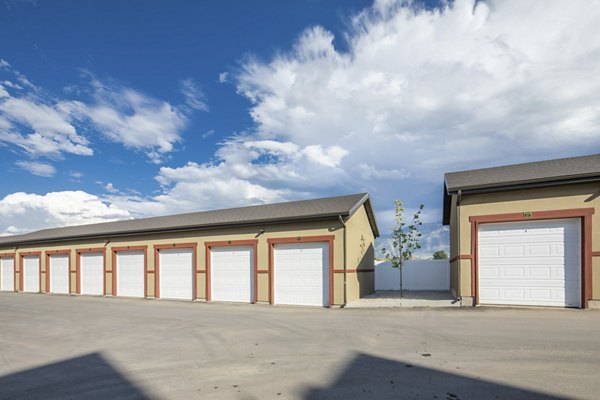 parking garage at Eversage Apartments