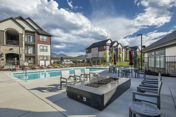 fire pit at Eversage Apartments