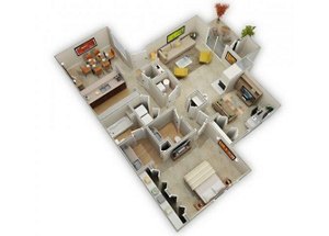 Floorplan One Bedroom, Plus Den
