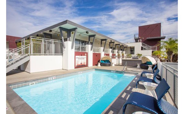 Resort-style pool at Imperia at NoHo Apartments offering luxury relaxation amenities