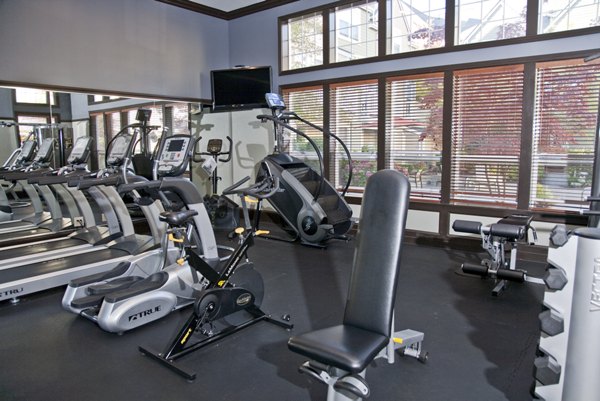 Fitness center with modern equipment at Lions Gate North Apartments