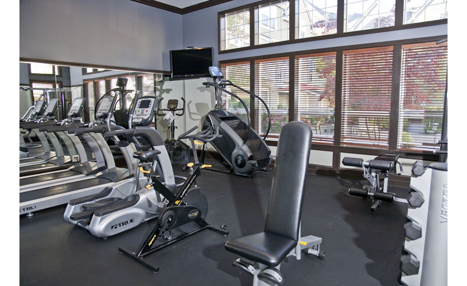 Fitness center with modern equipment at Lions Gate North Apartments