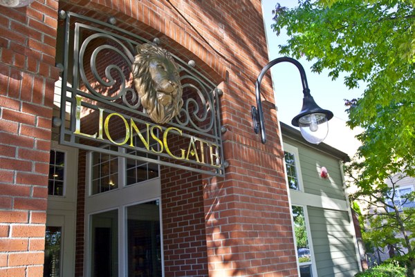 Lions Gate North Apartments: Entrance signage showcasing luxury at a prime location