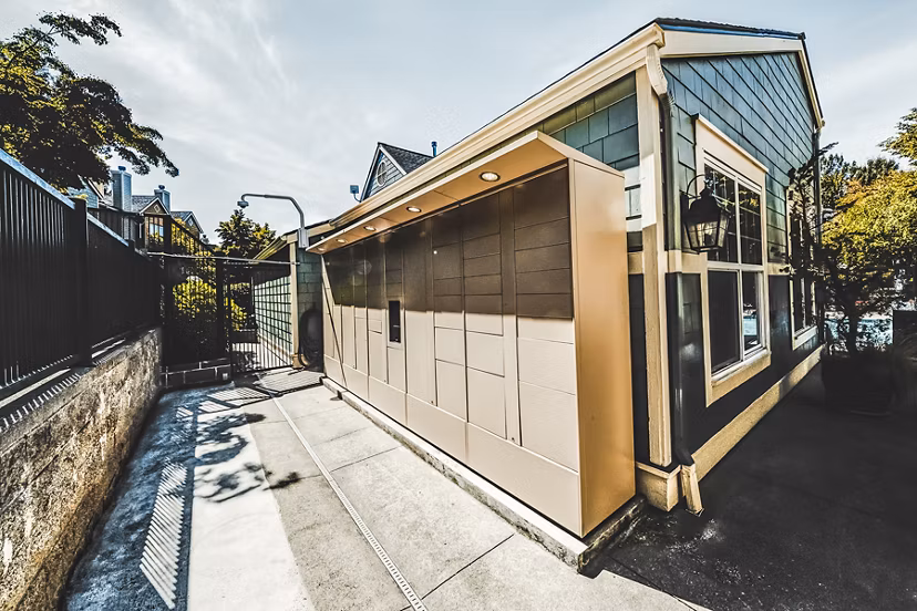 Parcel lockers for convenient package pickup at Bella Vista Apartments