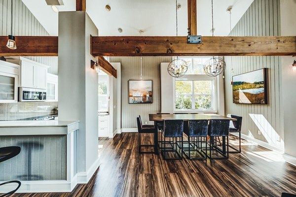 Clubhouse lobby featuring elegant seating and modern decor at Bella Vista Apartments