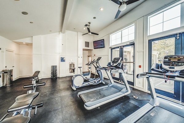 Modern fitness center with state-of-the-art equipment at Bella Vista Apartments, promoting health and wellness for residents