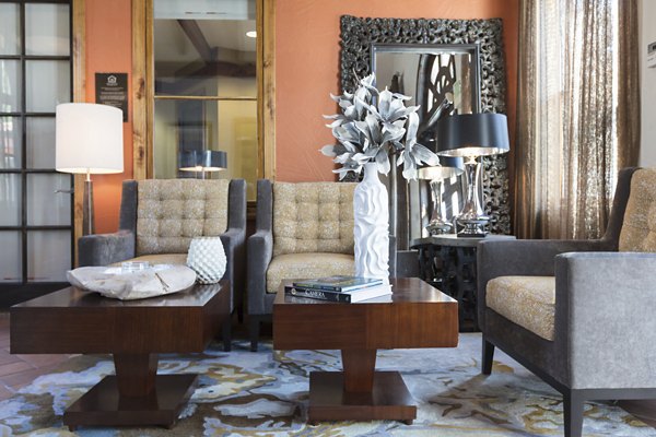 Stylish clubhouse with modern decor at La Terraza Apartments