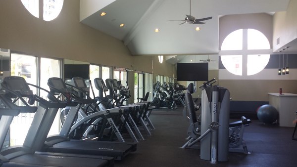 State-of-the-art fitness center with modern equipment at Axiom La Jolla Apartments