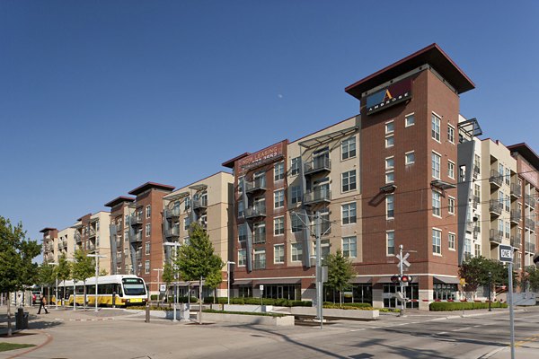 Neighborhood view at Broadstone Ambrose Apartments featuring tree-lined streets and modern architecture