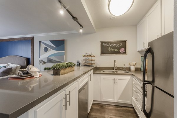 kitchen at 1200 Riverside Apartments