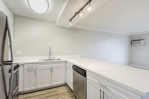 kitchen at 1200 Riverside Apartments