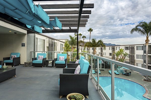 Expansive rooftop deck with panoramic views at 1200 Riverside Apartments