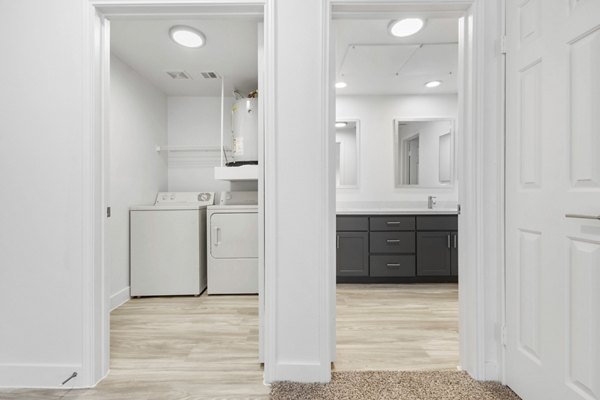 laundry and bathroom at GlenEagles Apartments