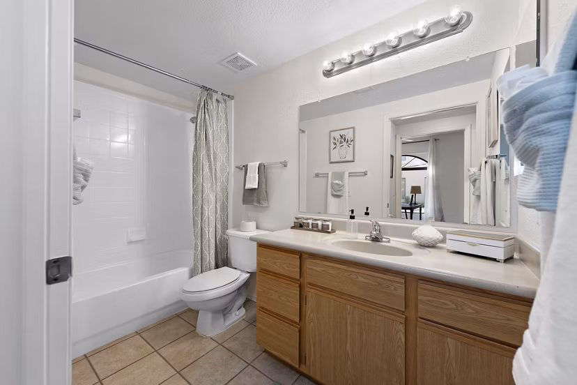 bathroom at San Cierra Apartments
