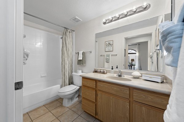 bathroom at San Cierra Apartments