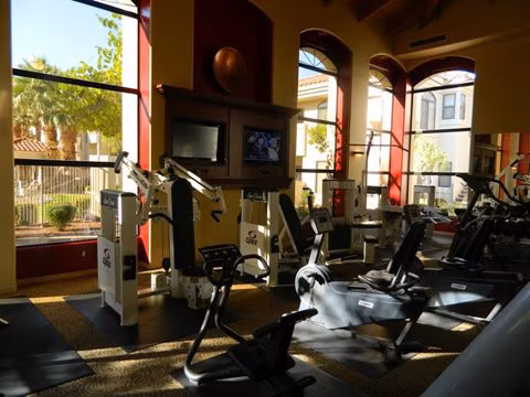 fitness center at San Cierra Apartments
