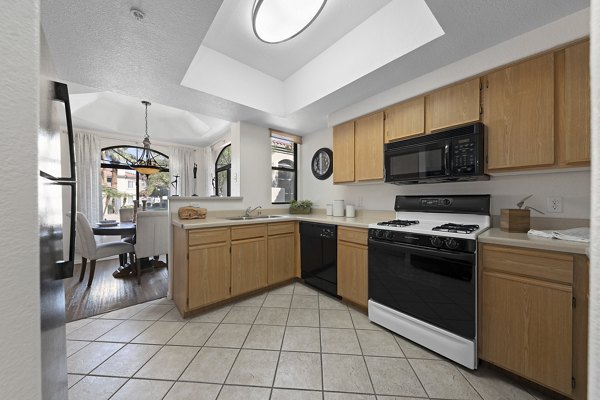 kitchen at San Cierra Apartments