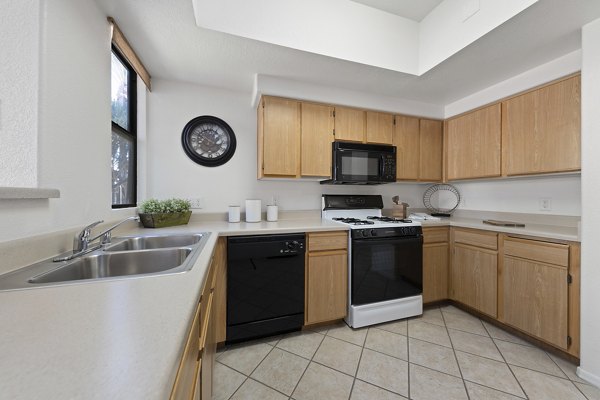 kitchen at San Cierra Apartments