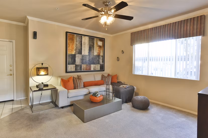 living room at San Riva At The Foothills Apartments