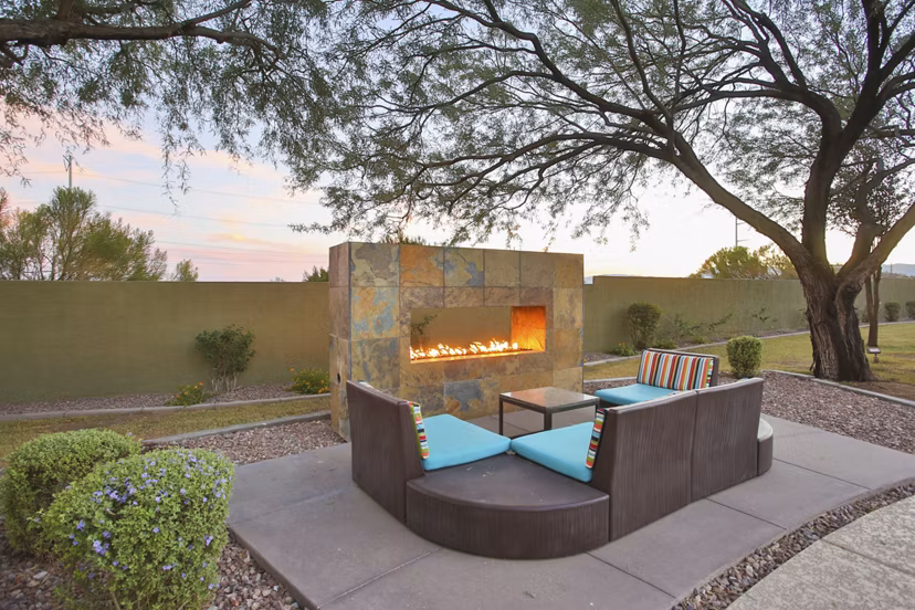 fire pit at San Riva At The Foothills Apartments