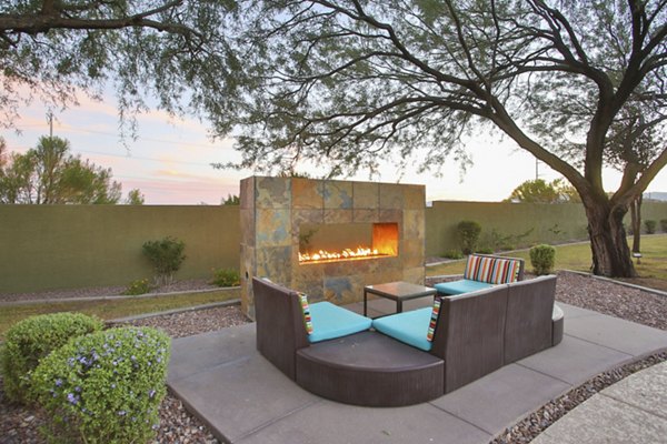 fire pit at San Riva At The Foothills Apartments