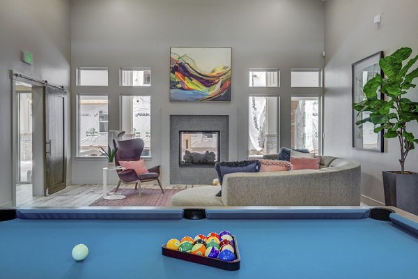 Clubhouse at Bria Apartments featuring modern interiors and luxury amenities
