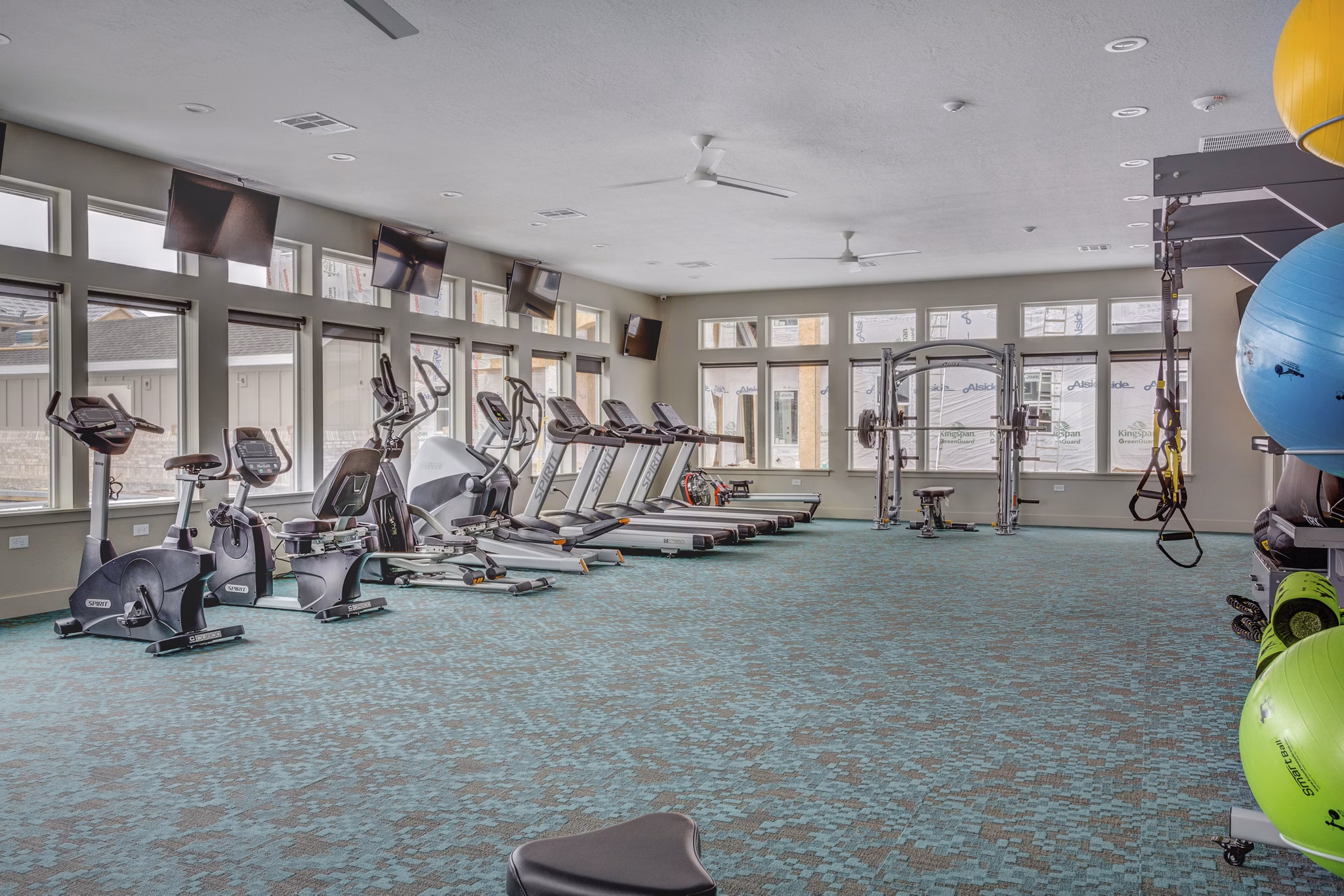 State-of-the-art fitness center with modern equipment at Bria Apartments, offering residents an exceptional workout experience