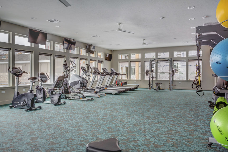 State-of-the-art fitness center with modern equipment at Bria Apartments, offering residents an exceptional workout experience