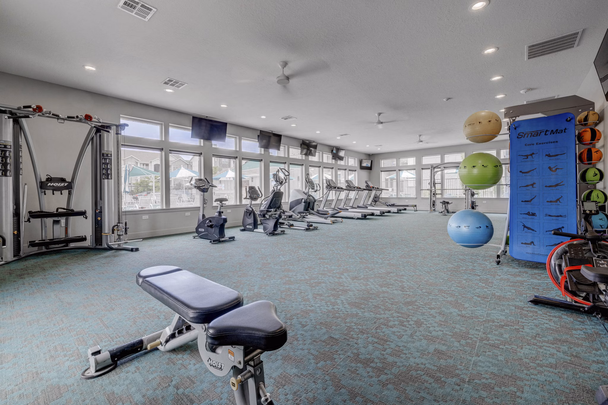 fitness center at Bria Apartments