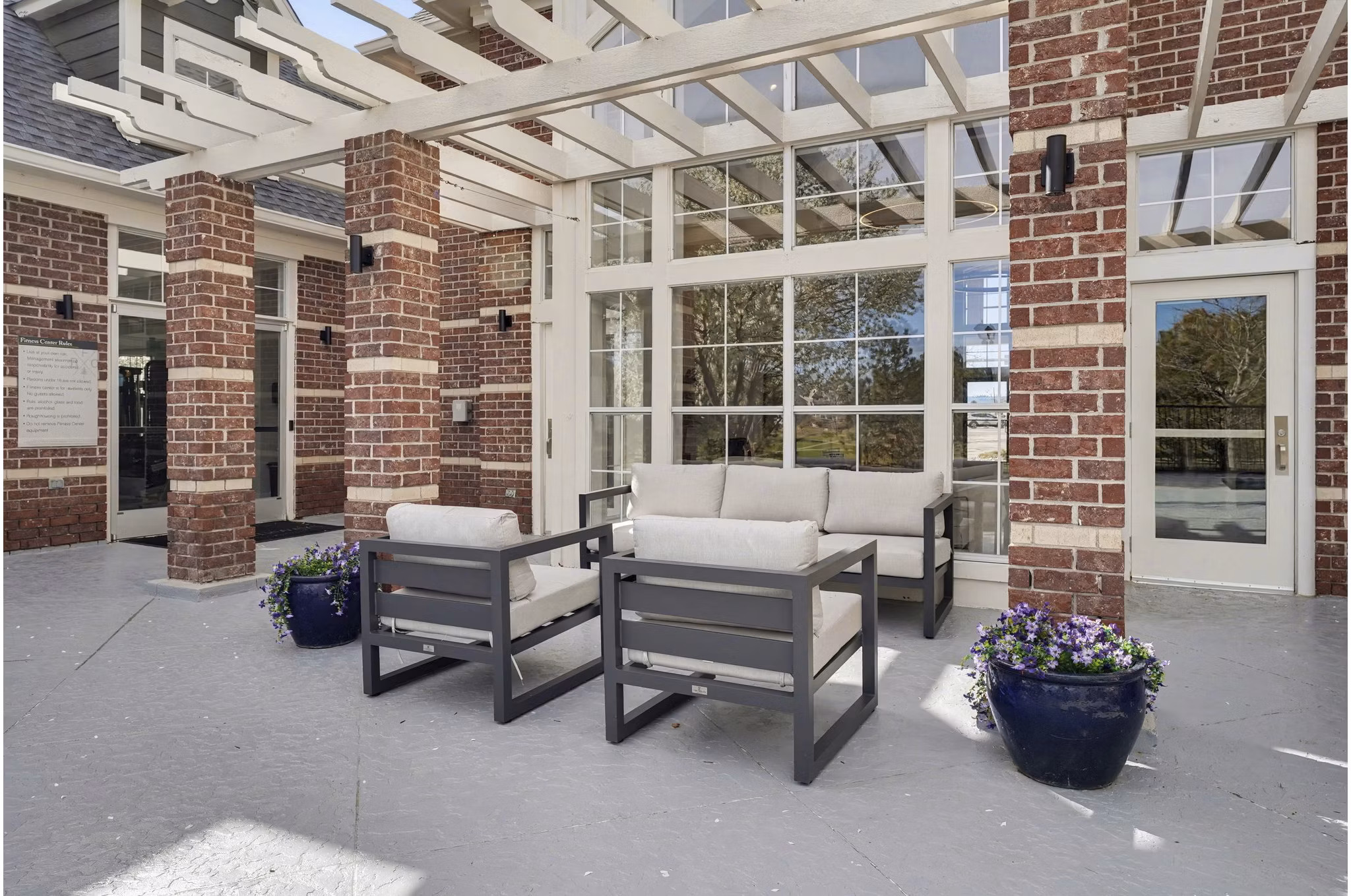 Patio at The Fairways At Raccoon Creek Apartments