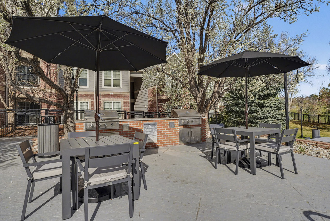 Grill area at The Fairways At Raccoon Creek
