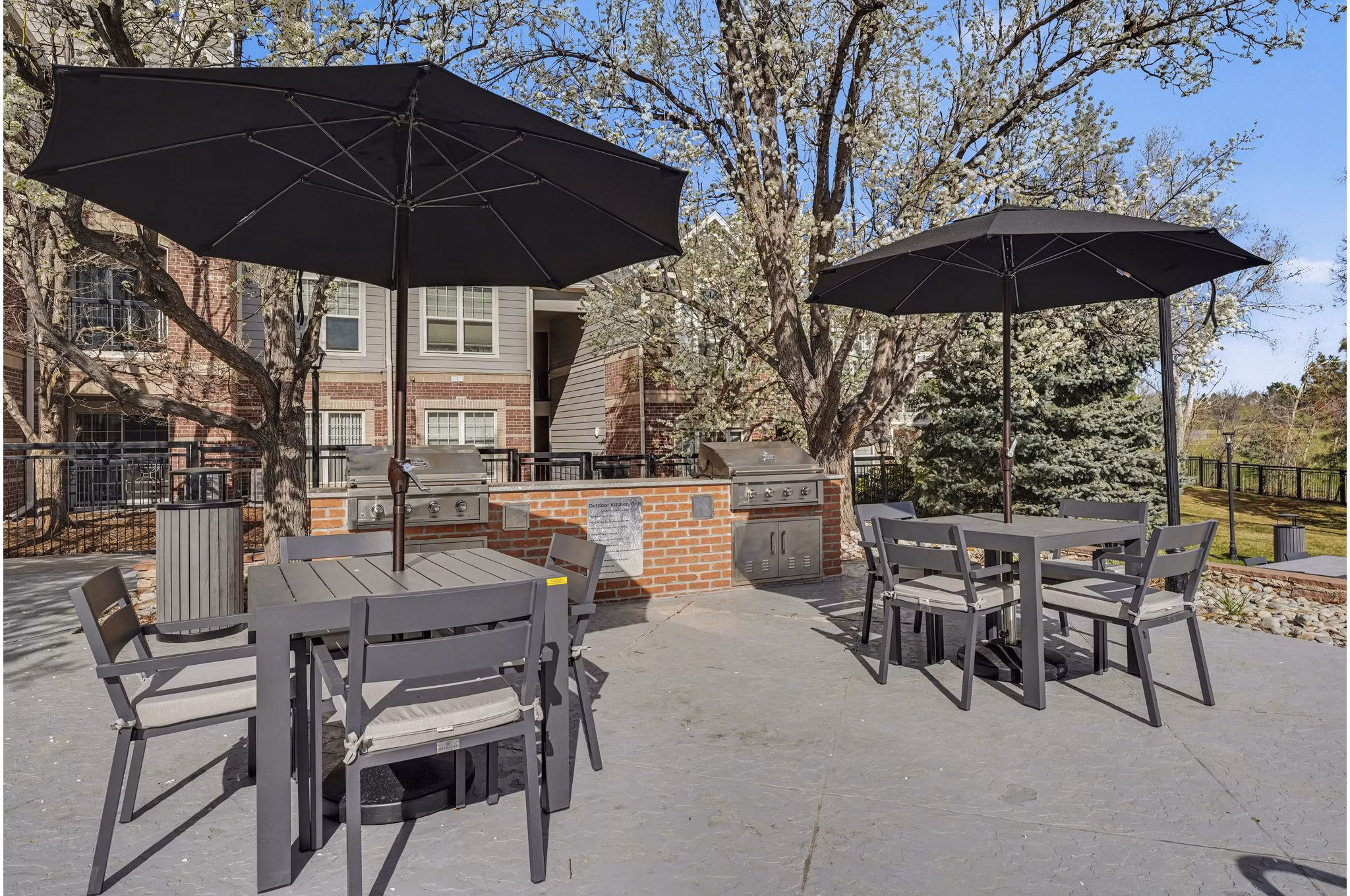 Patio at The Fairways At Raccoon Creek Apartments