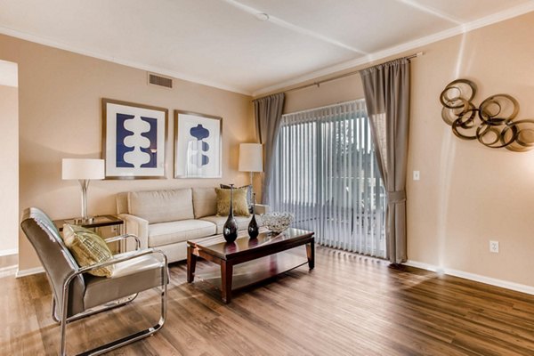 Modern living room with stylish decor at Mountain Gate Apartments offering luxury living