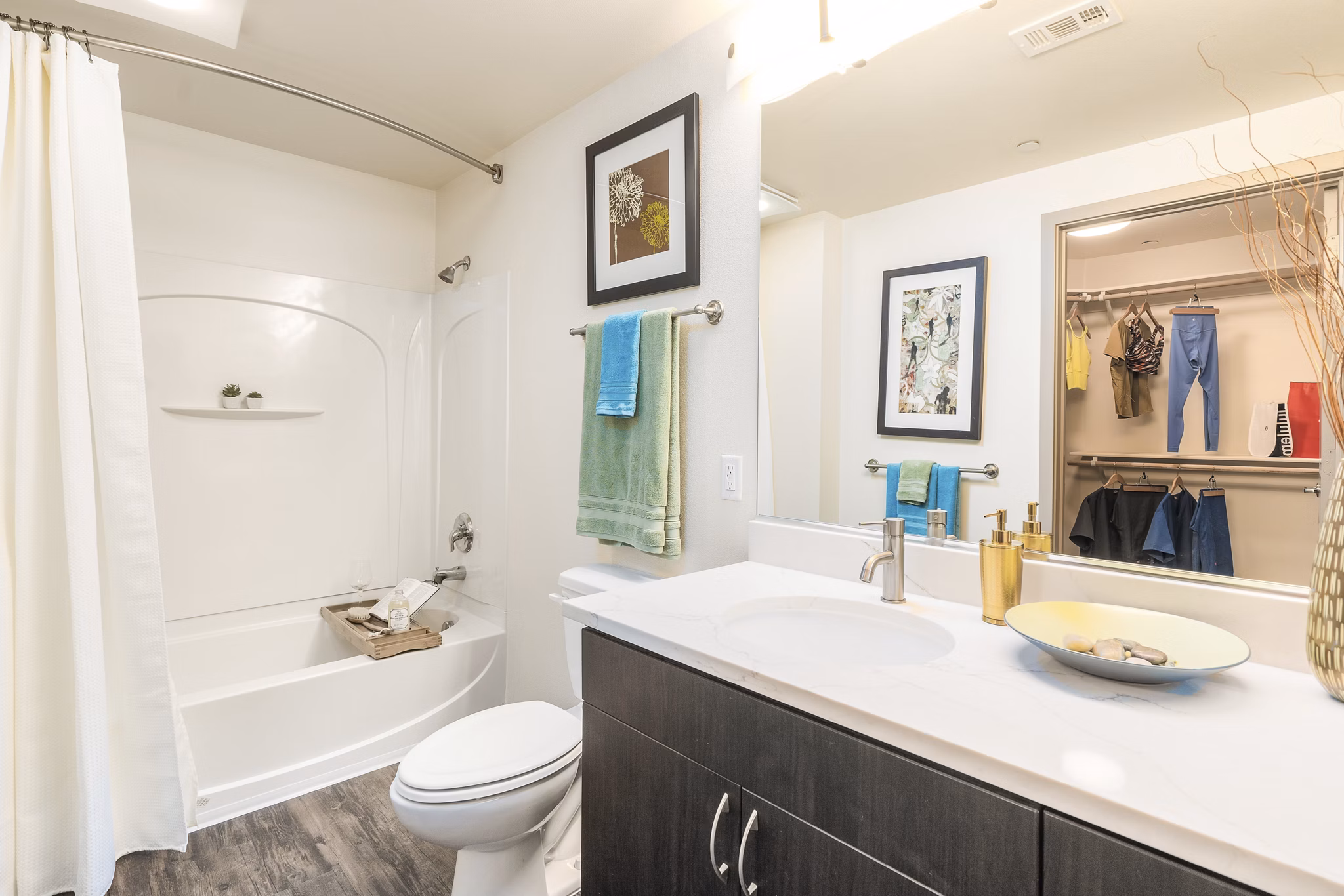 bathroom at LINQ Midtown Apartments