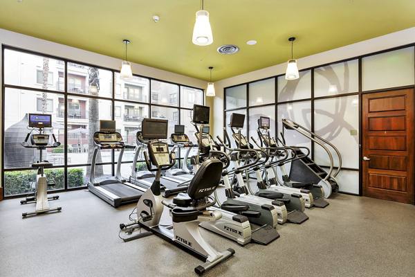 fitness center at LINQ Midtown Apartments