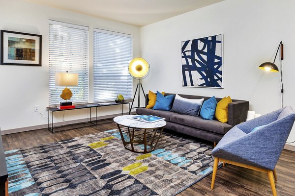 living room at LINQ Midtown Apartments