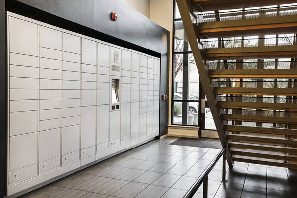 mailroom at Leva on Market Apartments