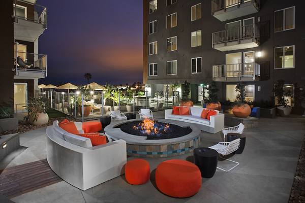 fire pit at Broadstone Little Italy Apartments