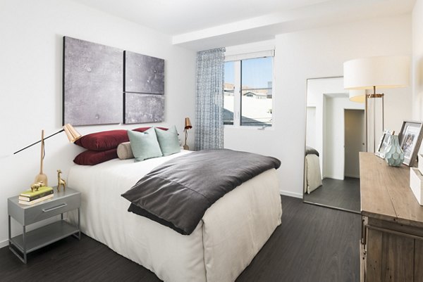 bedroom at Garey Building Apartments