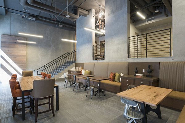 Clubhouse with modern design elements at Garey Building Apartments