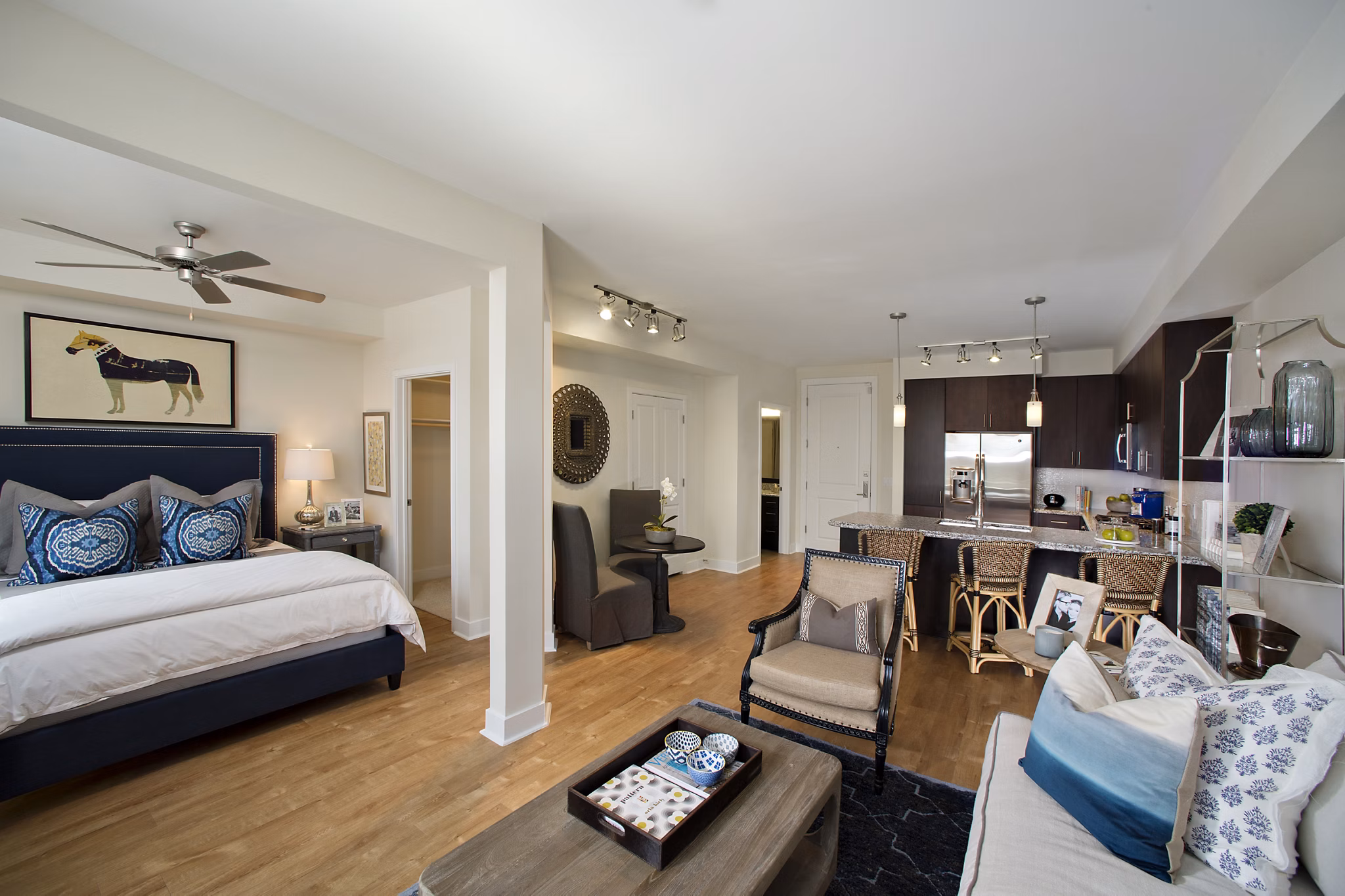 bedroom at The Lincoln Scottsdale Apartments
